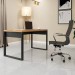 Mesa de Trabalho Pradel Móveis Industrial F20 135cm Freijó/Preto Fosco (JPF) 100% MDF (DE)