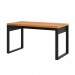Mesa de Trabalho Pradel Móveis Industrial F20 135cm Freijó/Preto Fosco (JPF) 100% MDF (DE)