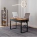 Mesa de Trabalho Pradel Móveis Industrial F24 118cm 1 Gaveta Freijó/Preto Fosco (JPF) 100% MDF (DE) 