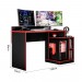 Mesa Gamer Albatroz Play Preto Fosco Liso/Vermelho 2105.211 