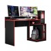 Mesa Gamer Albatroz Play Preto Fosco Liso/Vermelho 2105.211 