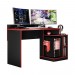 Mesa Gamer Albatroz Play Preto Fosco Liso/Vermelho 2105.211 