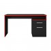 Mesa Gamer Móveis Leão DRX-4000 2 Gavetas Preto TX/Vermelho TX 23179-182