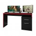 Mesa Gamer Móveis Leão DRX-4000 2 Gavetas Preto TX/Vermelho TX 23179-182