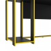 Mesa Gamer Politorno Móveis Singapura Preto/Amarelo Fosco
