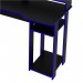 Mesa Gamer Tecno Mobili 136cm 2 Prateleiras Espaço Elevado Para 2 Monitores Preto/Azul ME4153