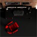 Mesa Gamer Tecno Mobili 136cm 1 Prateleira Espaço Para 2 Monitores Preto/Vermelho ME4152