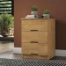 Mesa Lateral Móveis Europa Londres 3 Gavetas Amêndoa 14246.8