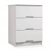 Mesa Lateral Móveis Europa Londres 3 Gavetas Branco Acetinado 14246.163 