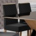 Mesa Sonetto Sarah Retangular 6 Lugares 160x90cm Mel/Preto com Tampo de Vidro Preto MDF