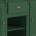 Mesa Ilha Cozinha Linz 2 Portas 1 Gaveta Hannover Laca Verde Musgo/Imbuia Glazer 60705 (066C/024B)