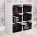 Nicho Organizador Multifuncional Tecno Mobili 71,8cm 6 Prateleiras 6 Cestos Branco/Preto OG2201