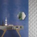 Painel Decorativo Dalla Costa ES1 Hexagono Espelhado 34,5cm Off White Brilho (WW) 100% MDF