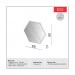 Painel Decorativo Dalla Costa ES3 Hexagono Espelhado 69cm Off White Brilho (WW) 100% MDF