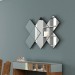 Painel Decorativo Dalla Costa TB83 3D Losango Espelhado Preto Brilho (PP) 100% MDF