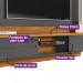 Painel Home Linea Brasil Barcelona 220cm Para TV até 75” + Kit Fita Led Nature/Chumbo 810010143/207063