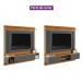 Painel Home Linea Brasil Barcelona 220cm Para TV até 75” + Kit Fita Led Nature/Chumbo 810010143/207063