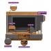 Painel Home Linea Brasil Barcelona 220cm Para TV até 75” + Kit Fita Led Nature/Chumbo 810010143/207063