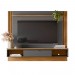 Painel Home Linea Brasil Genebra Para TV até 65” Ripado Nature/Chumbo 810006070/207063