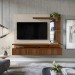 Painel Home Linea Brasil Maragogi Para TV até 60” 1 Porta Ripado com Espelho Freijó/Off White 810006049/205739