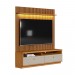 Painel Home Linea Brasil Ouro Preto Para TV até 75” + Kit Fita Led Ripado Nature/Off White 810010146/207039
