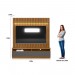 Painel Home Linea Brasil Ouro Preto Para TV até 75” + Kit Fita Led Ripado Nature/Chumbo 810010146/207063