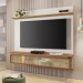 Painel Notável NT 1200 para TV até 65 Polegadas Off White/Freijó Trend