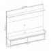 Painel Notável NT 1200 para TV até 65 Polegadas Off White/Freijó Trend