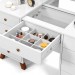 Penteadeira Móveis Luapa Mila Camarim 9 Gavetas com LED Malbec/Off White