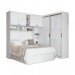 Quarto Compacto Casal Santos Andirá Paris 233x175cm Branco/Branco 148766