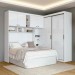 Quarto Compacto Casal Santos Andirá Paris 233x175cm Branco/Branco 148766