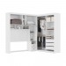 Quarto Compacto Casal Santos Andirá Paris Com Espelho 233x175cm Branco/Branco 148766E 