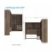 Quarto Compacto Casal Santos Andirá Paris Com Espelho 233x175cm Castanha/Off White 148727E