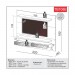 Home Suspenso Pradel Móveis TB108E 220cm 2 Gavetas Com Espelhos e LED TV até 65 Polegadas Off White/Freijó (WJ) (DE)
