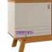 Rack Linea Brasil Colorado para TV até 75" 2 Portas Puxador Couro Nature/Off White 810003053/207039