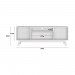 Rack Linea Brasil Colorado para TV até 75" 2 Portas Puxador Couro Nature/Off White 810003053/207039
