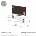 Rack Dalla Costa R514 Retrô 1 Porta de Correr para TV até 55 Polegadas Off White Brilho/Nobre (WN) 100% MDF (DE)