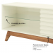 Rack Dalla Costa R514 Retrô 1 Porta de Correr para TV até 55 Polegadas Off White Brilho/Nobre (WN) 100% MDF (DE)