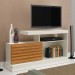 Rack Dalla Costa R504 1 Porta de Correr para TV até 32 Polegadas Off White/Freijó (WJ) 100% MDF