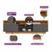 Rack Linea Brasil Araçatuba Para TV até 75” Nature/Chumbo 810003054/207063 