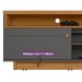 Rack Linea Brasil Araçatuba Para TV até 75” Nature/Chumbo 810003054/207063 
