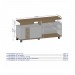 Rack Móveis Bechara Topázio 136cm para TV até 52 Polegadas Madeira Rústica/Preto Fosco
