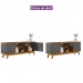 Rack Linea Brasil Colorado para TV até 75" 2 Portas Puxador Couro Nature/Chumbo 810003053/207063