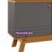 Rack Linea Brasil Colorado para TV até 75" 2 Portas Puxador Couro Nature/Chumbo 810003053/207063