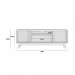 Rack Linea Brasil Colorado para TV até 75" 2 Portas Puxador Couro Nature/Chumbo 810003053/207063