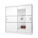 Roupeiro Araplac 2040 2 Portas de Correr 4 Gavetas Com Espelho Branco Flex
