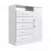 Cômoda/Sapateira IRM Rubi 1 Porta 5 Gavetas Branco CM7051
