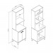 Torre Quente Movelbento Torino MB 1032 3 Portas Para 2 Fornos 63cm Mel/Off White 1032[7597826] 