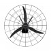 Ventilador de Parede Ventisol Industrial 1M 3 Pás 100cm 220V 1/2CV Preto 1175
