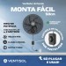 Ventilador de Parede Ventisol Monta Fácil 6 Pás 50cm 127V 135W Preto 11421